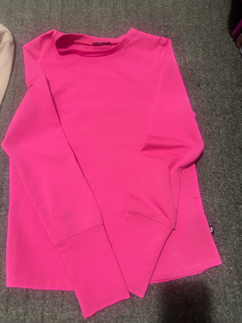 Terez Bright Pink Long Sleeve Athletic Top